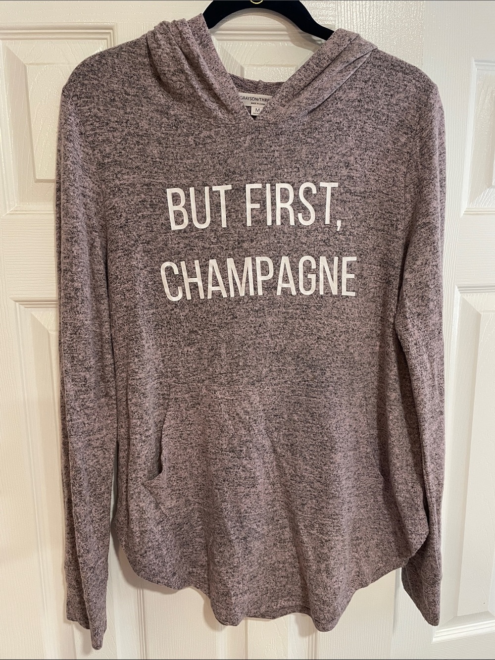 Grayson Threads Heathered Mauve Hooded Pullover